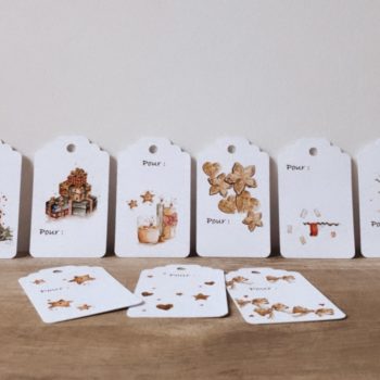 Lot de 9 étiquettes Papier – Lovely Gingerbread