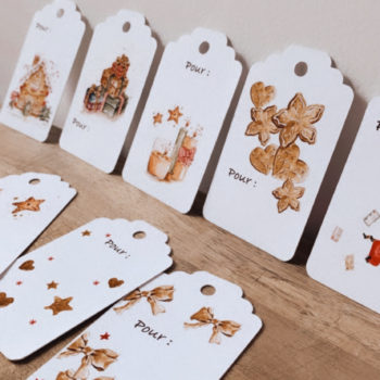 Lot de 9 étiquettes Papier – Lovely Gingerbread