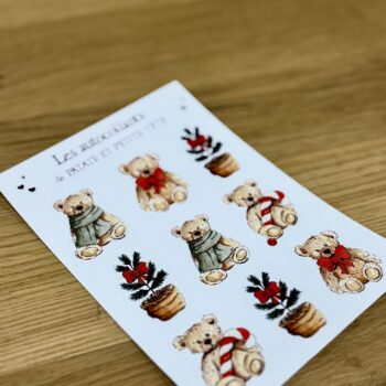 Planche d’autocollants – Nounours